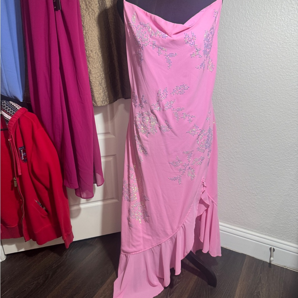 Elegant Pink Sequin Women's Skirt